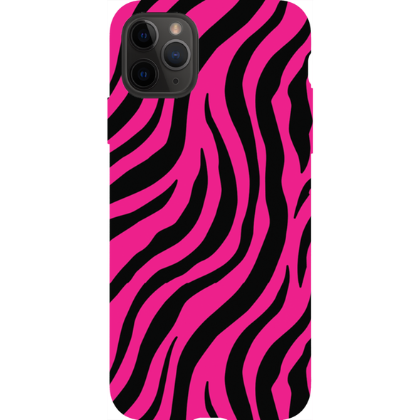 pink zebra print cell phone case